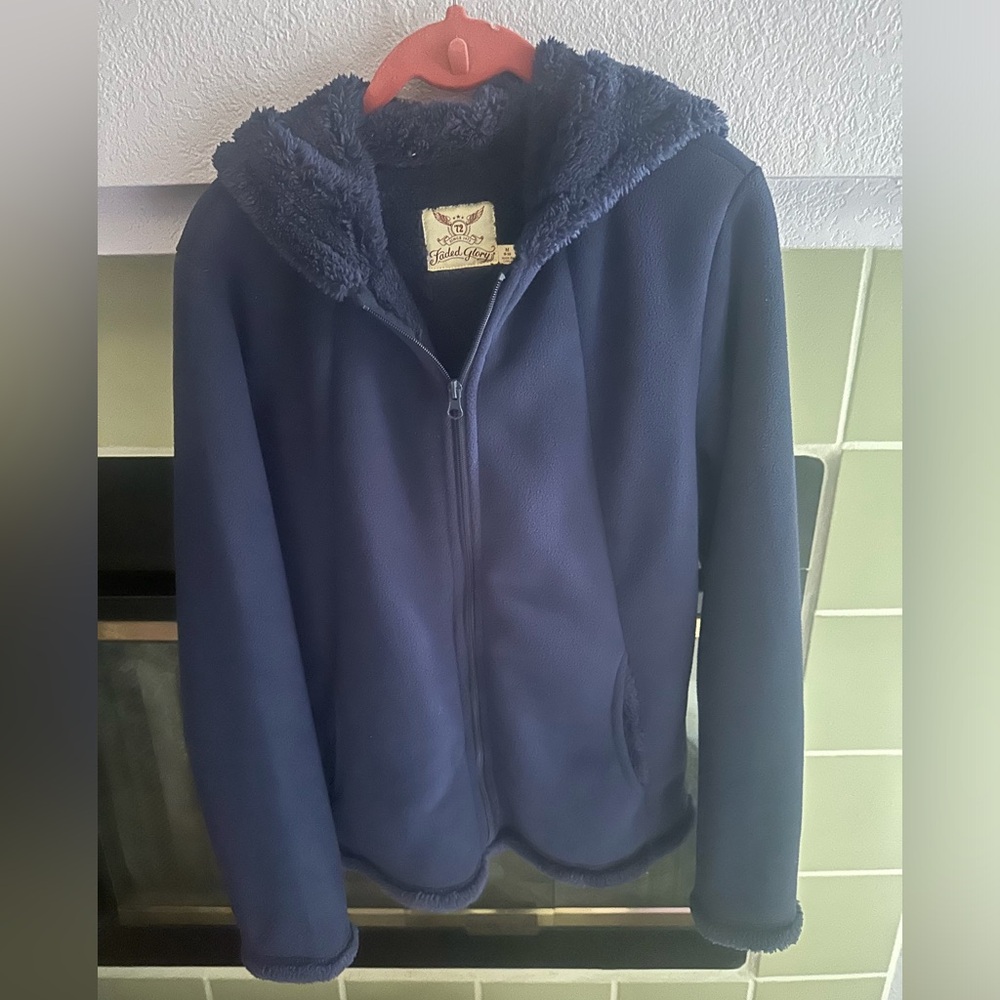 Faded Glory Plush Fleece Jacket (M -8-10) Blue💙